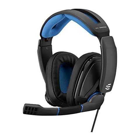 Sennheiser GSP 300 Closed Acoustic Gaming Headset - Black/Blue, Around Ear Cover