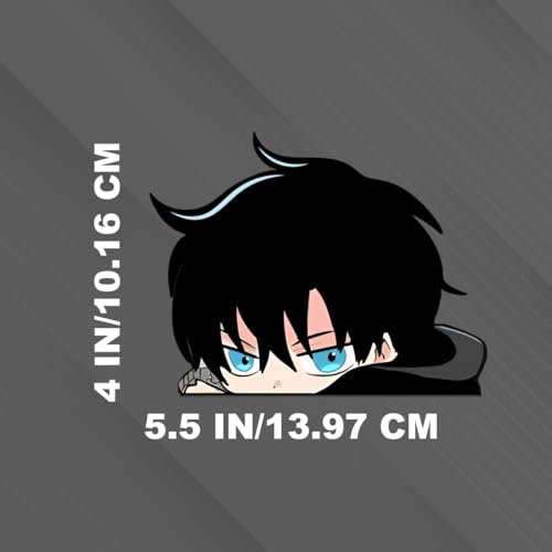 Image of Solo Leveling Peeker Anime Manga Decal Water Resistant Sticker Indoor Use Ideal for Laptop Window (Chibi Jin)