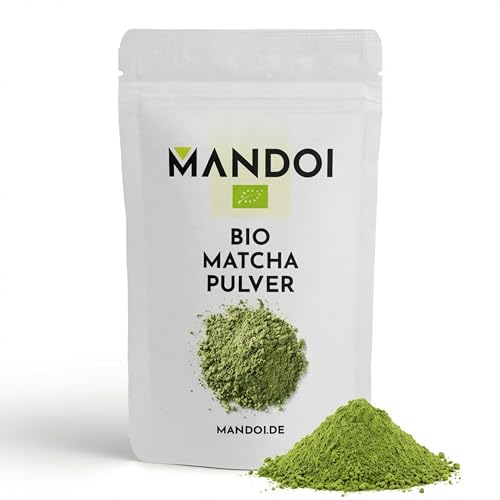 Mandoi BIO Matcha Tee Pulver 200g. Matchapulver Grüntee ideal für Smoothies