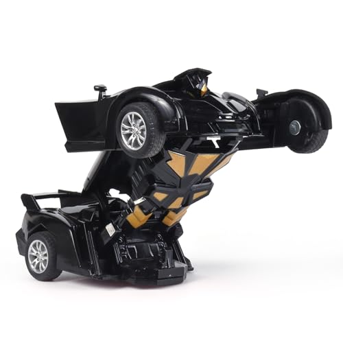 Image of Amazon Brand - Jam & Honey Transforming Action Figure Car | Robot to Car Transforming Toy | Dash to Transform | Ideal for Kids & Collectors | Pack of 2 | Multicolor