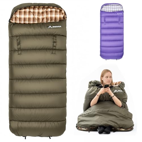 BISINNA Wearable Flannel XXL Sleeping Bag (90.55"x39.37") para Adultos miniatura 1