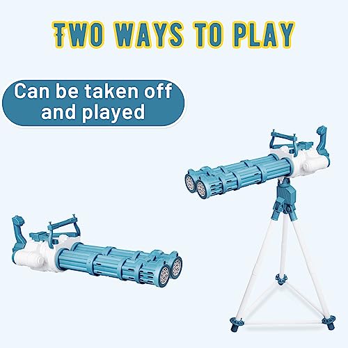 Alkinoos Bubble Gun, Gatling Bubble Machine Gun Blaster, Blowing Thousands Of Bubbles Per Minute, Great Battery Power With Long Lasting Function Blue #TOP3