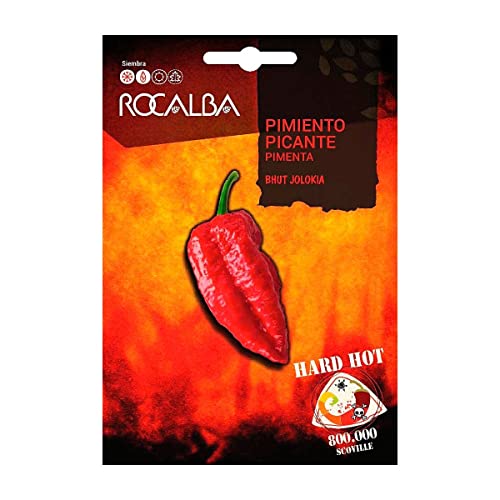 Rocalba Vegetable Seeds - Hot Pepper Bhut Jolokia (25 Seeds)