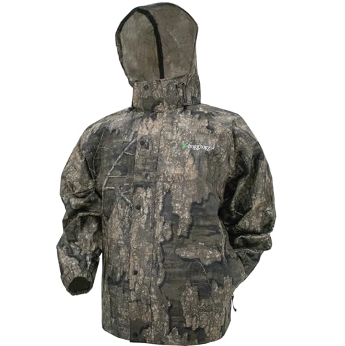 FROGG TOGGS Men's Classic Pro Action Waterproof Breathable Rain Jacket, Realtree Timber, Medium