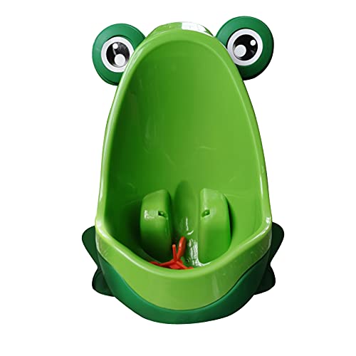 Mnixy Petit enfant garçon enfant toilette grenouille pot urinoir se lever pee wee entraînement - vert