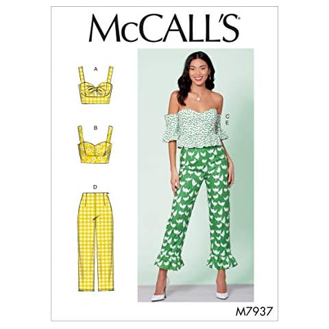 McCall's Women's Pants, Crop Tank, Shoulder Top Sewing Pattern Cover