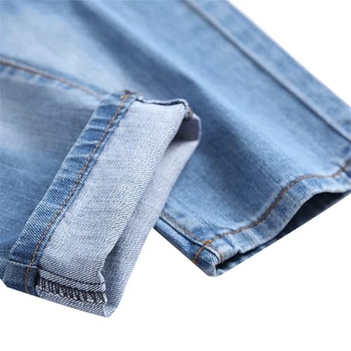 Men's Fashion Slim Fit Straight Leg Patchwork Jeans Retro Hip Hop Ripped Hole Denim Pants4