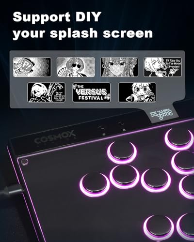 Image of Haute42 Leverless Controller Arcade Stick: Magnetic Leverless Arcade Stick with RGB Rims,Premium Black Haute42 C16 Arcade Controller for PC /PS3 /PS4 /Switch Game with Lock Button Support Hot Swap & SOCD