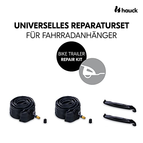 hauck Fahrradanhänger Schlauch Set 2x 20 Zoll Durchmesser inkl. Reifenheber, Ersatzreifen Schlauch für Fahrradanhänger hauck Dryk Duo & Dryk Duo Plus (Bike Trailer Repair Kit, Black)