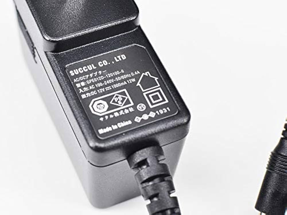 (未使用･未開封品)　SUCCUL ACアダプター 12V 1A 保証付き 大手メーカーOEM社製品 センタープラス スイッチング式 最大出力12W 出力プラグ外径5.5mm(内径2.1mm)PSE取 kmdlckf Amazon | SUCCUL ACアダプター 12V 1A 大手メーカーOEM社製品