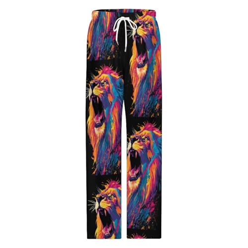 Animal Graphic Men's Pajama Pants Lightweight Casual Soft Lounge Pants Sleepwear with Drawstring Pockets4
