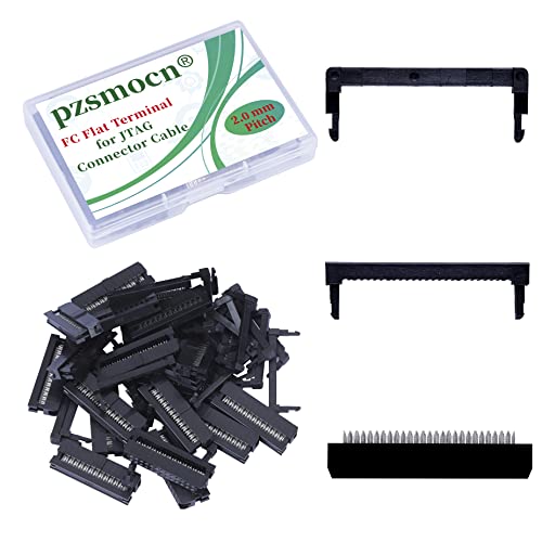 Pzsmocn 20 Sets IDC 2 * 13 Double Row Rectangular Socket Adapter FC Black Crimp Wire Head Three-piece Kit 2.0mm Pitch