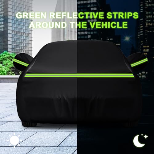 Image of QUNSUNUS Waterproof Car Cover for Chevrolet Bel Air /150 /210 1950-1957 Sedan /Coupe /Hardtop, All Weather Outdoor Car Covers with Zipper, Straps and Elastic Edge