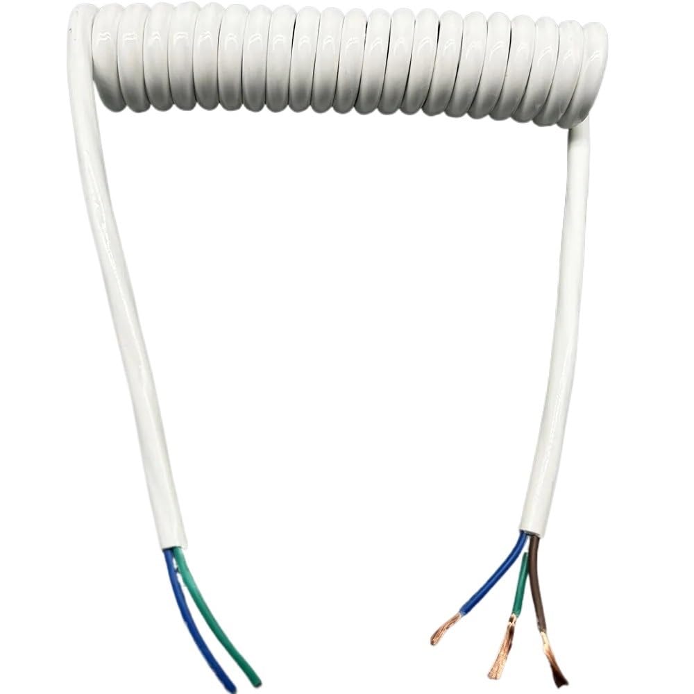 Cable para auricular de teléfono fijo Estiramiento telescópico del alambre espiral cable resorte de la base 2.5mm2 13AWG 3 1-15 metros(Stretch 4 meters)