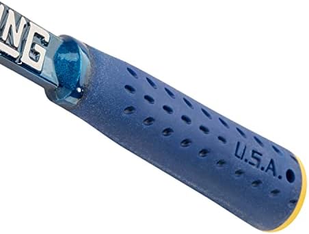 Estwing E6-22BLC 22oz Smooth Face Big Blue Rock Pick Hammer with Shock Reduction Grip