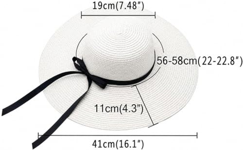 Image of Summer Medium Brim Floppy Beach Straw Hats for Women