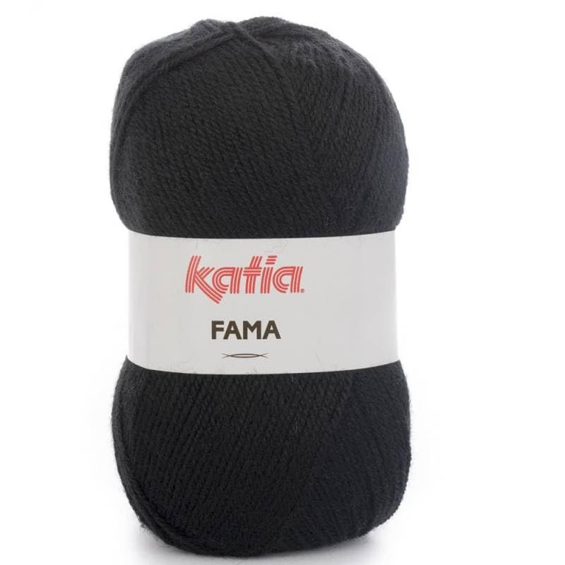 Lanas Katia FAMA Ovillo de Color Negro