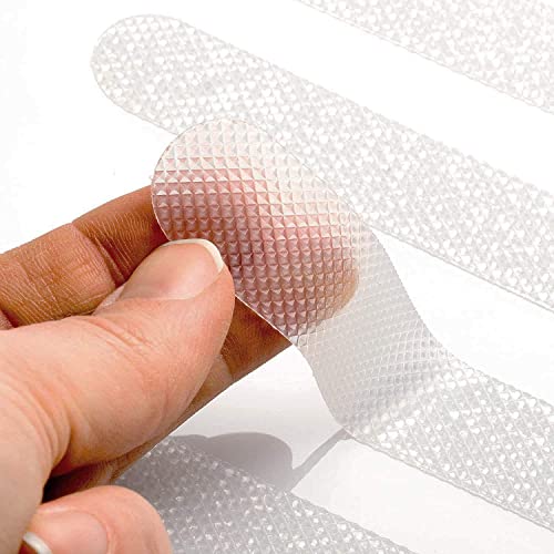 zalati Bathtub Stickers Anti-Slip 24pcs Grip Stickers Clear with Strips & Scraper for Bathroom Bath Tub - Image 4