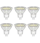 6 Pack MR11 GU4 12-24V 3W LED Bulb, Cool White 6000K, Equivalent to 30W 20W Halogen Spotlight Bul...