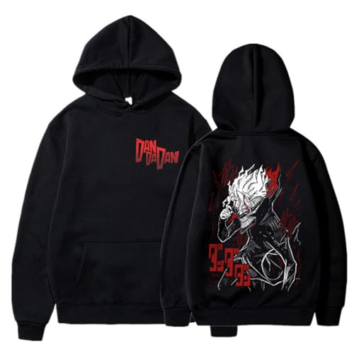 DianShao Sudadera con capucha estilo Harajuku, talla grande Paranormal – Sudadera de anime con Momo Ayase, Okarun y Turbo Granny – Sudadera Harajuku talla grande unisex para mujer y hombre, Negro10