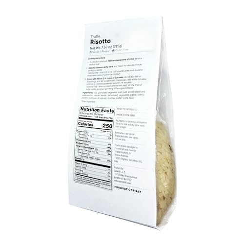 Sanniti Italian Truffle Risotto | Gluten Free | Vegan | Natural Ingredients | Add Water and Cook, 7.58 oz (Pack of 3)