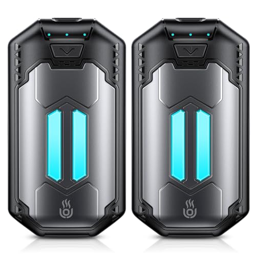 6000mAh OUTJUT Hand Warmers Rechargeable 2 Pack Electronic Hand Warmers Portable 20Hrs USB Suitable Hunting Accessories Portable Hands Heater for Camping Hunting Gifts for Women Man?Gray?