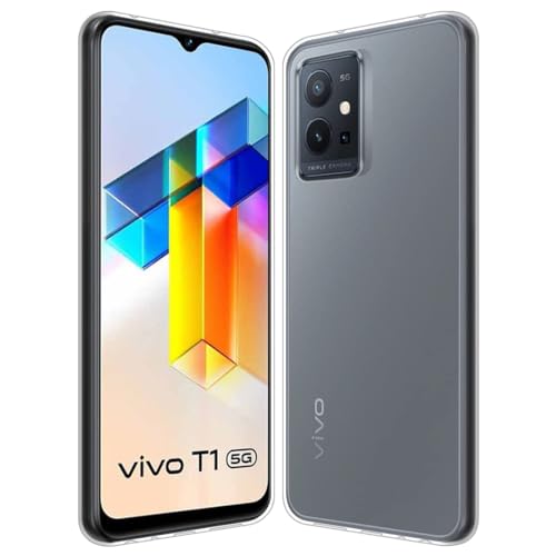 Image of BINTAGE Rubber Back Cover Compatible Model for Vivo V2141 / Vivo T1 5G - Transparent