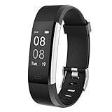 GanRiver スマートウォッチ 活動量計 スマートブレスレット Bluetooth搭載 腕時計型 心拍計 歩数計 ウェアラブル スマートウォッチ 電話 Line SMS Facebook Twitter通知 消費カロリー 距離測定 睡眠検測 目覚まし時計 座りがち注意 腕を傾けると自動点灯 日本語説明書APP iphone&Android対応 交換用ベルト付属