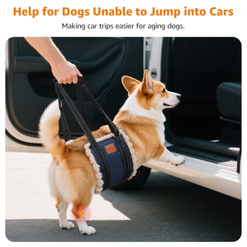 Image of LOOBANI Portable Dog Sling for Medium Dogs Hind Leg Support Weak Rear Legs