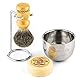 Anbbas Rasierpinsel reines Dachshaar shaving brush badger Rasierseife Rasierschale,Rasierset Luxus Herren Geschenk Set