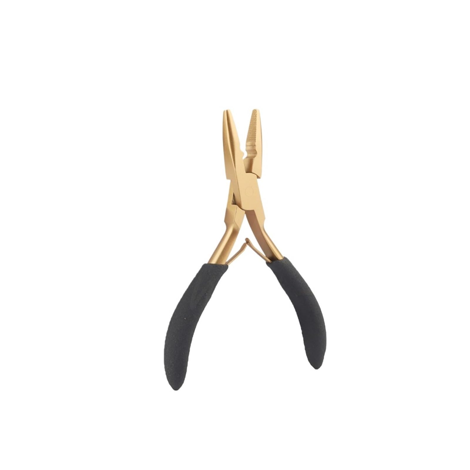 Hair Extension Pliers Hair Extension Pliers for Micro Rings Beads Closer Microlink Plier for Sewing Weft Extensions Feather(Gold)