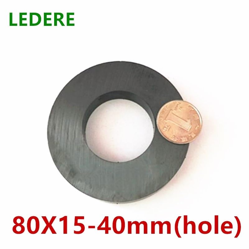 1pcs Ring Ferrite D 80 * 15 mm Hole 40mm Black Round D 80X15 mm with Hole 40MM 80mm x 15mm Magnet