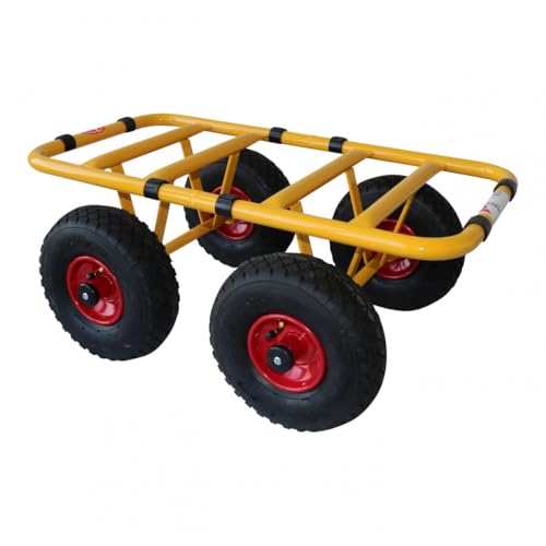 Ravendo Carro de transporte Dolly con 4 ruedas, 300 kg, TD 300-4 W, carga pesada, carretilla de transporte, neumáticos fabricados en Europa