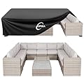 Kipiea Patio Furniture Covers Waterproof Winter, Heavy-Duty Outdoor Furniture Set Covers for Table Chairs, Anti-UV, No Tears or Fading (128" L x 128" W x 28" H)