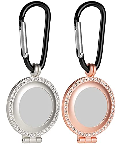 Image of AirTags Case, Key Finder and Phone Finder, Anti-Scratch Protective Alloy Metal Cover with Keychain, Excellent Gift for Friends (Rose Gold & Gold, 2 PCS)