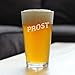 Prost - German Cheers - Fun Pint Glasses for Beer - Germany Themed Party Decor for Men and Women - 16 oz Large Mug