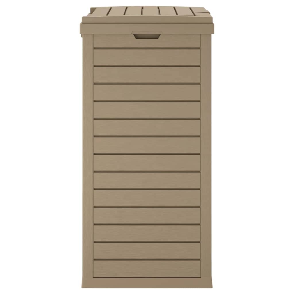 vidaXL Cestino per Rifiuti da Esterno Marrone 41x41x86cm Polipropilene