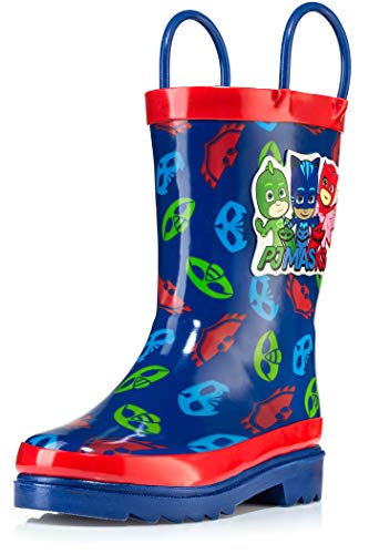 PJ Masks Little Boys' Character Printed Waterproof Easy-On Rubber Rain Boots - Size