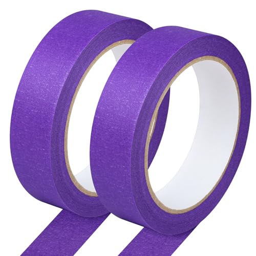 Image of 2 Pack Purple Painters Tape - Purple Masking Tape 1 Inch Wide - Multi-Surface, Smart Adhesion, Indoor & Outdoor - Paint Tape for DIY, Labeling, Art, Car, General Purpose - 180FT Total