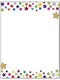 Star Stationery - 8.5 x 11-60 Letterhead Sheets - Star Border Letterhead (Stars)