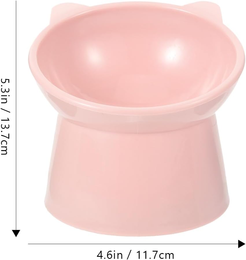 LIFKOME 3pcs Elevated Cat Food Bowl Water Bowl Plastic Cat Bowl Puppy Eating Bowl Raised Cat Bowl Elevated Tilted Plastic Cervical Spine Pet Supplies Tilted Cat Food Bowls