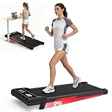 Laufband klappbar elektrisch mit 9% Steigung, 1-10 km/h Walking Pad leise für Zuhause und Büro, bürstenloser 3,0-PS-Motor, LED-Anzeige, Stoßdämpfung, bis 140 kg