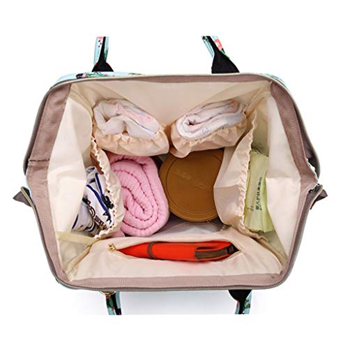Large Capacity Baby Diaper Bag Backpack Waterproof Travel Nappy Diaper Bags Cute For Girls Boys (Potted Plants) #TOP4