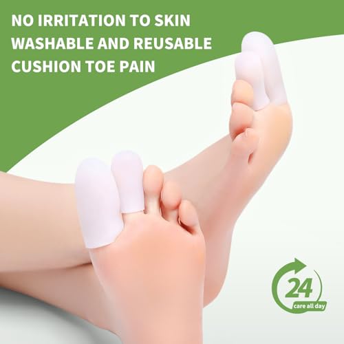 Image of Niupiour Silicone Toe Protectors for Pain, 14 Pack of Gel Toe Covers for Women and Men, Big Toe Caps for Blisters, Corns, Toe Guards Cushions for All Toes, Calluses, Ingrown Toenails
