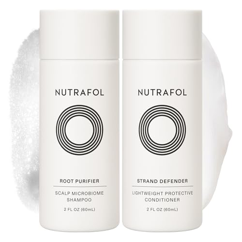 Nutrafol Shampoo and Conditioner, Full of Strength Gift Set in Travel Size, Cleanse and Protect Hair and Scalp, Improves Hair Volume, Strength and Texture, Physician-formulated - 2 Fl Oz Bottles