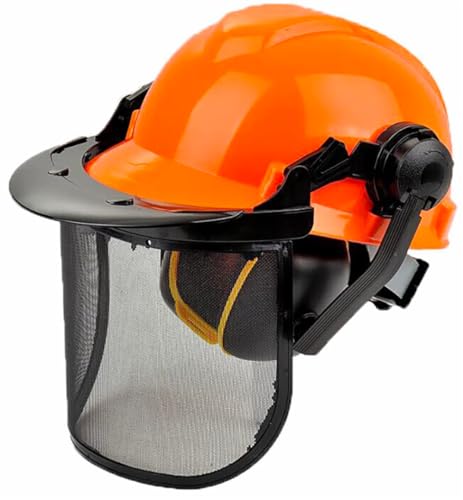 Ama Caschetto Antinfortunistica: Elmetto Antifortunistica Protettivo, Rete Regolabile, Cuffie Antirumore Da 23,3 Db