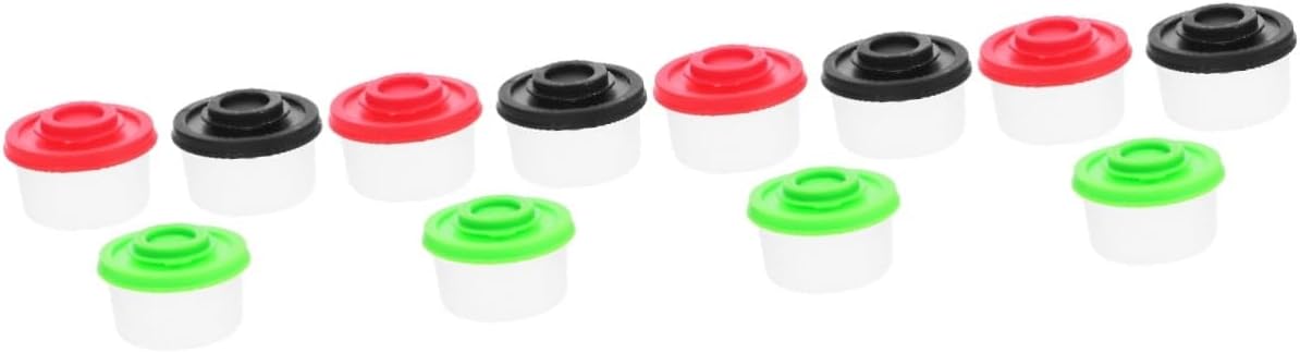 Unomor 12pcs Mini Seasoning Shaker Condiment Jars Sealing Lids for Outdoor Cooking Camping and Travel for Salt Pepper Sugar