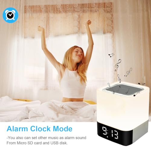 Wamgra PM-01 Bluetooth Speaker Night Lights, Bluetooth Alarm Clock thumb #3