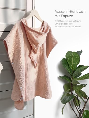 lulumoon Badeponcho Kinder Kapuzenhandtuch Baby-100% Musselin Baumwolle