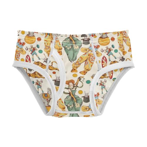 Boys' Exclusive Briefs Toddler Underwear 95% Combed Cotton Boxerbriefs 2T Circus Pattern 32